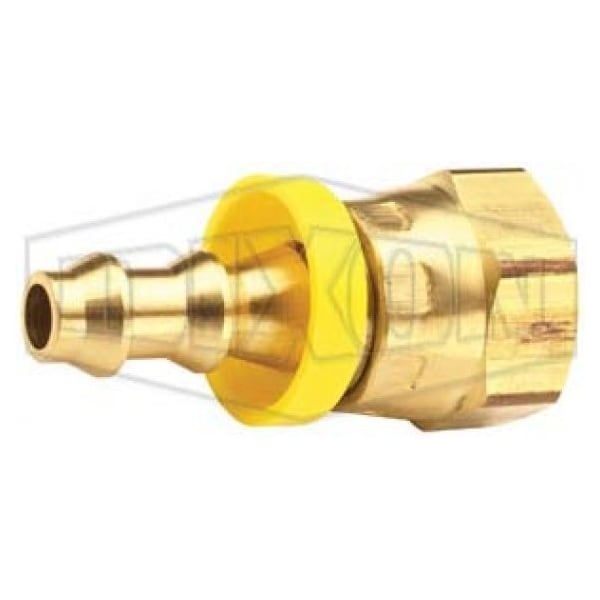 280 Hose to Pipe Fitting, 5/8 in x 1/2-14 Nominal, Push-On Hose Barb x FNPSM Swivel, Brass, Domestic